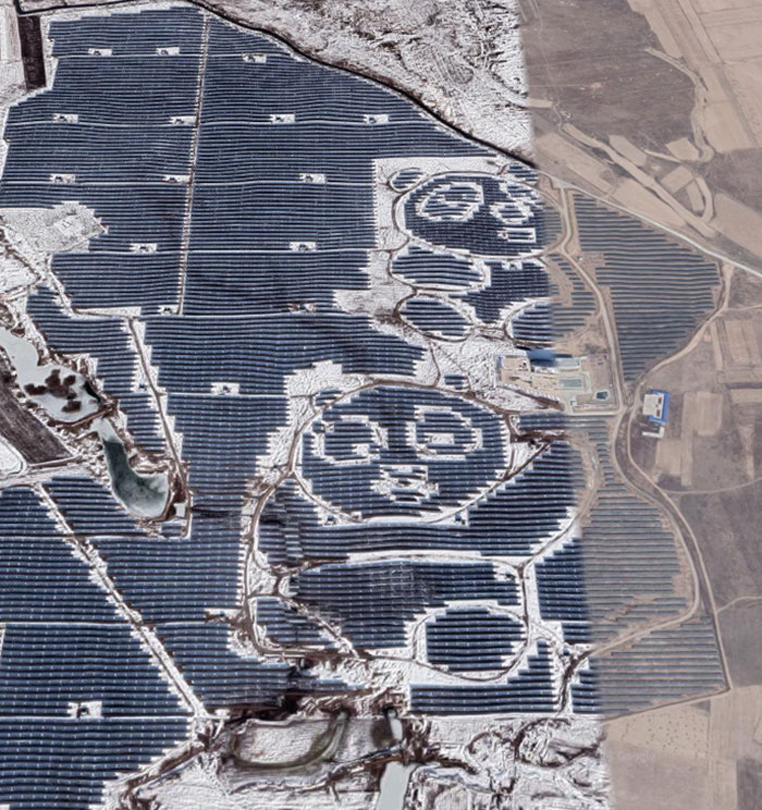 Il y a une ferme solaire en Chine qui a la forme d’un panda.
