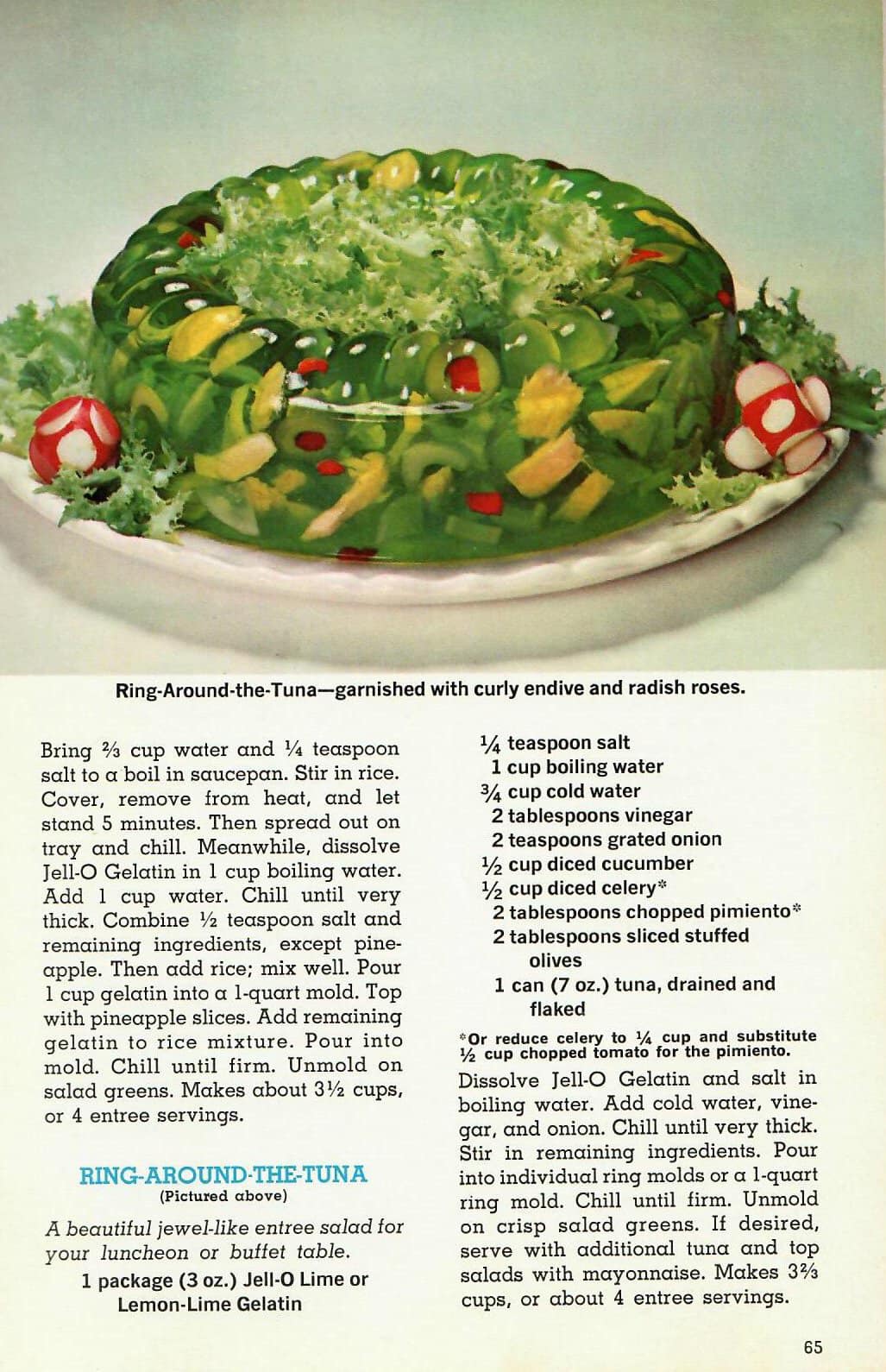 J’ai surpris mon mari avec Ring Around The Tuna. Une recette des années 1960 tirée du livre de recettes Joys Of Jello