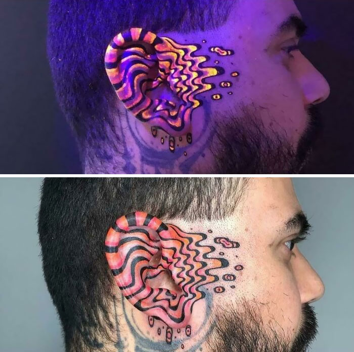 Il est difficile de trouver un bon tatouage facial, mais celui-ci est particulièrement horrible.