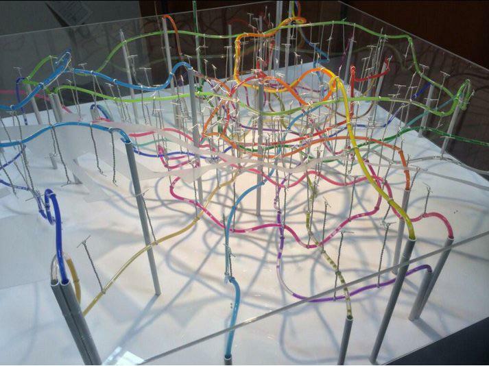 Modèle 3D du réseau de métro de Tokyo