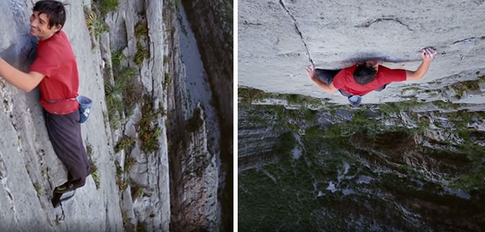 Alex Honnold en solo libre sur les murs d’El Patrero Chico. Mexique, 2014