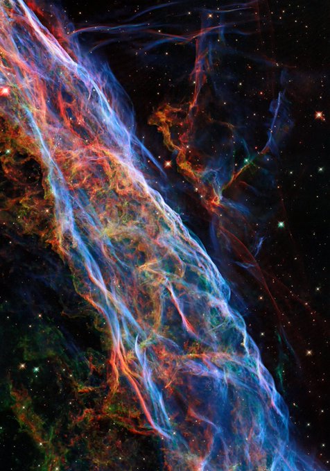 La nébuleuse du voile en haute définition grâce à Hubble