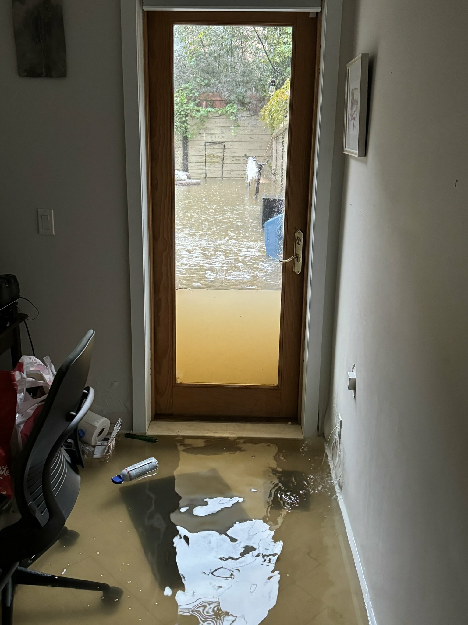 Inondation à l’extérieur d’un appartement à New York