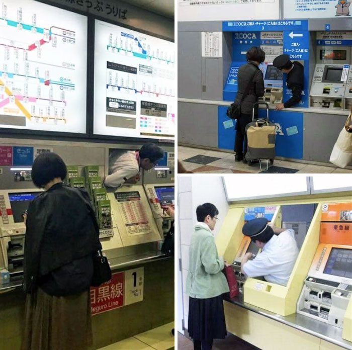 Lorsque tu as besoin d’aide dans une gare au Japon, le service clientèle sort littéralement du mur.