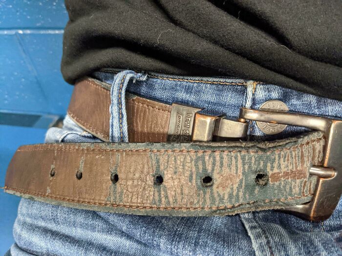 Ma ceinture au cours d’une année de prise et de perte de poids