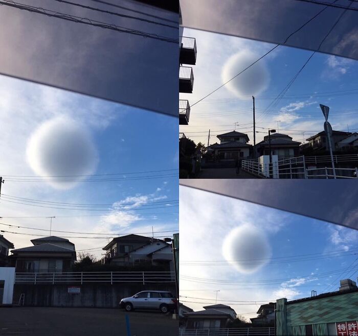 Un nuage en forme de boule capturé au Japon