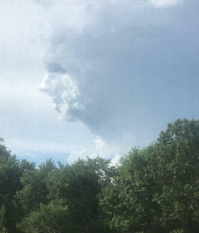 Incroyable visage que mon père a photographié dans les nuages