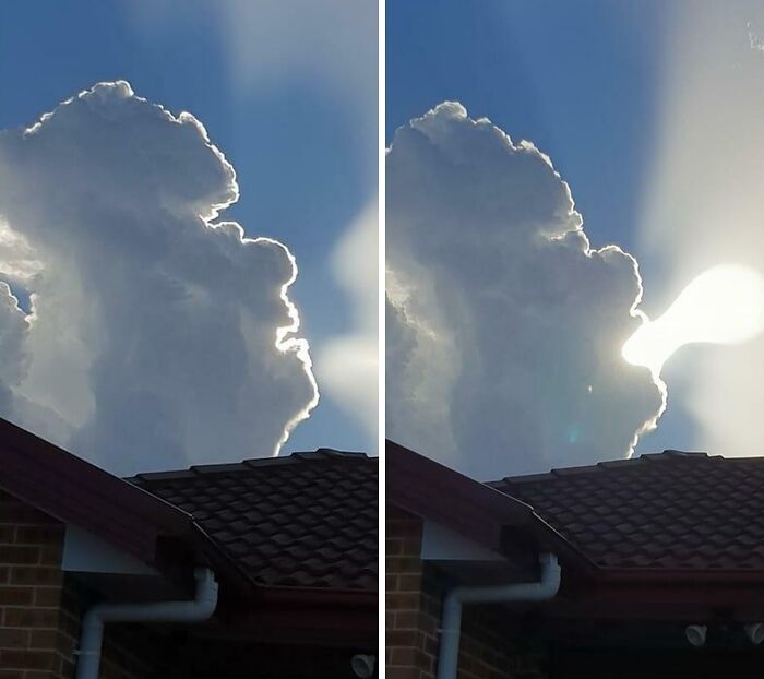 Ce nuage ressemble à un homme qui fume