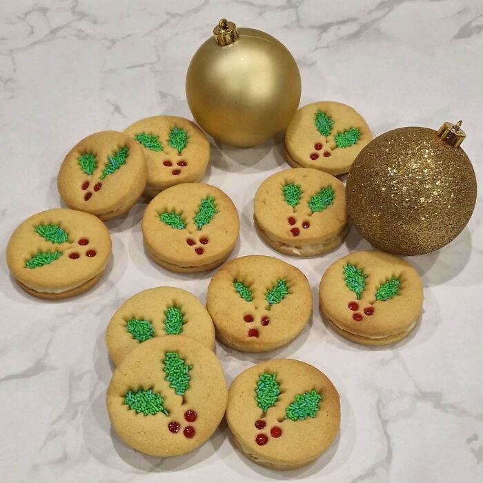 Biscuits de Noël au houx